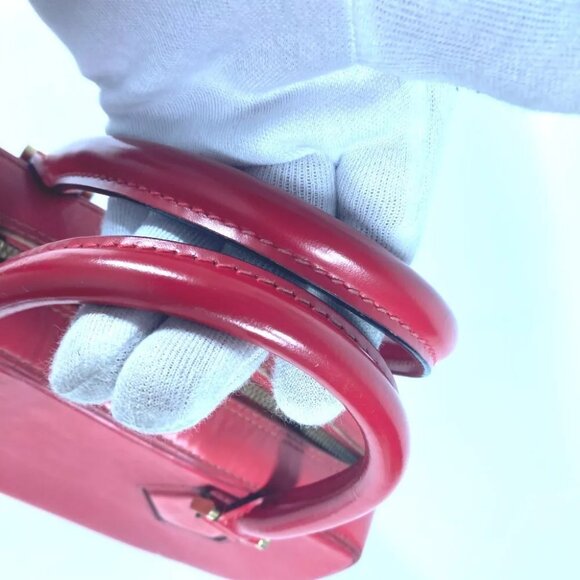 LOUIS VUITTON M52047 Epi Sablon Bag Tote Bag Hand Bag Epi Leather Castilian red - Picture 10 of 16